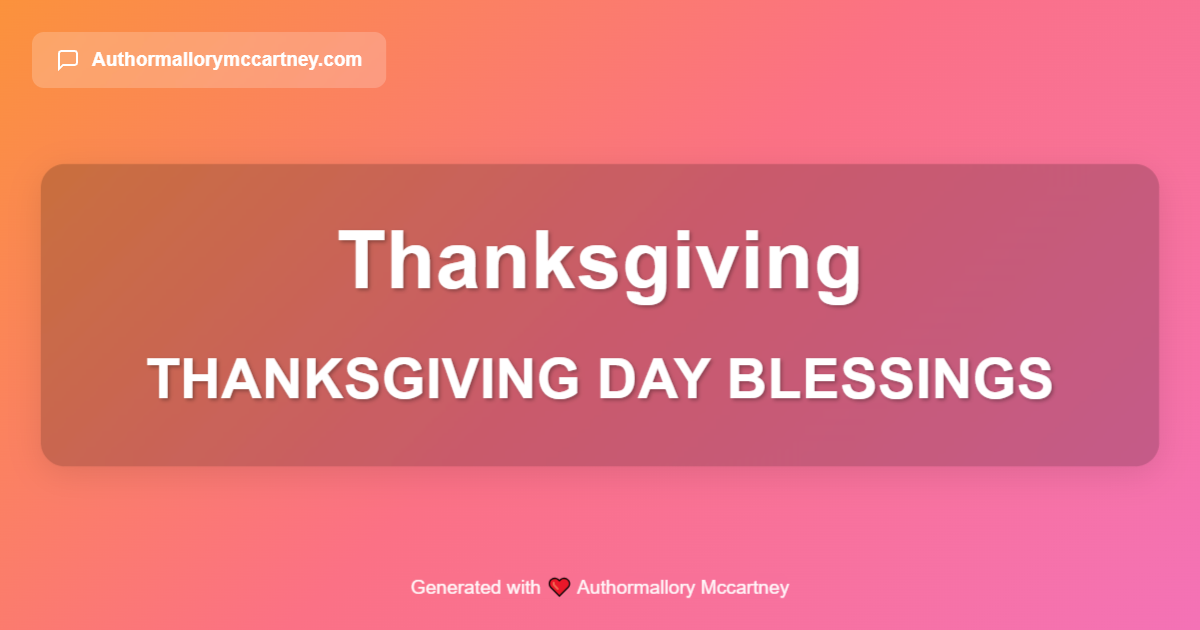 thanksgiving day blessings