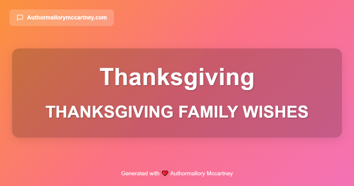 thanksgiving family wishes