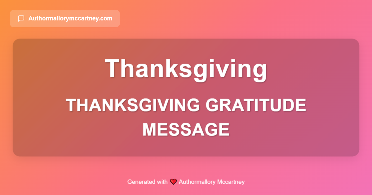 thanksgiving gratitude message