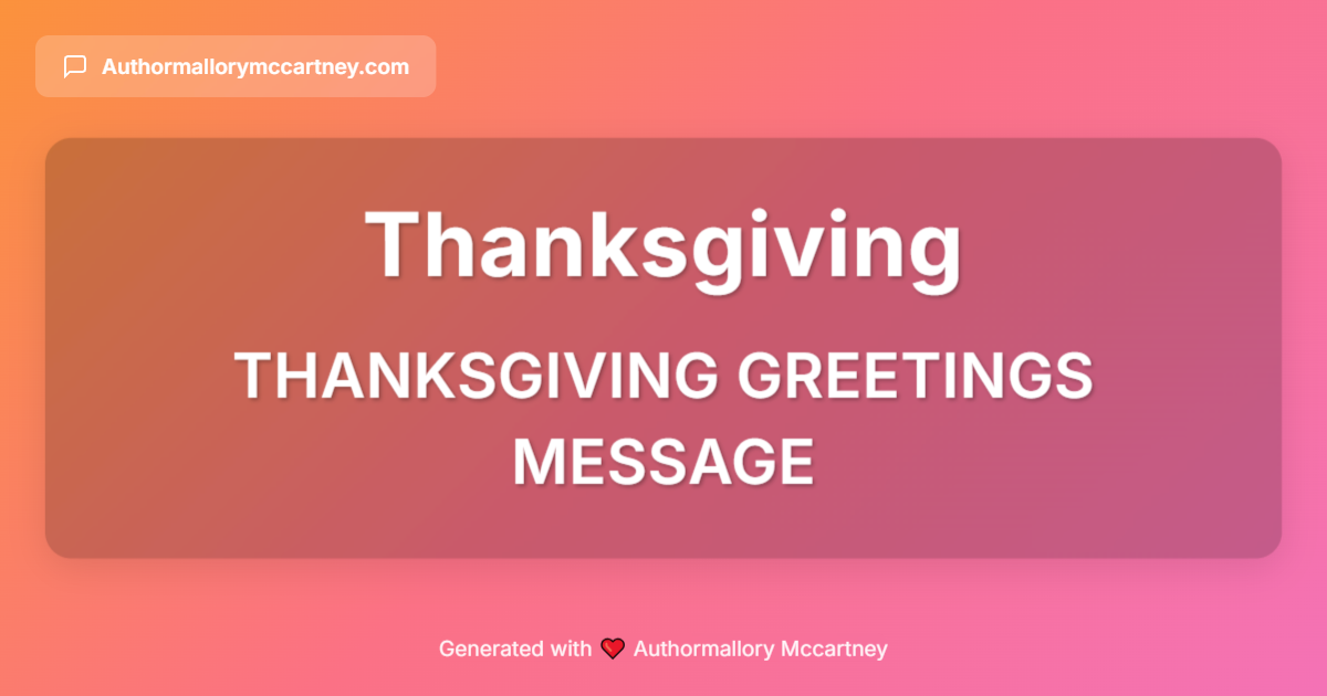 thanksgiving greetings message