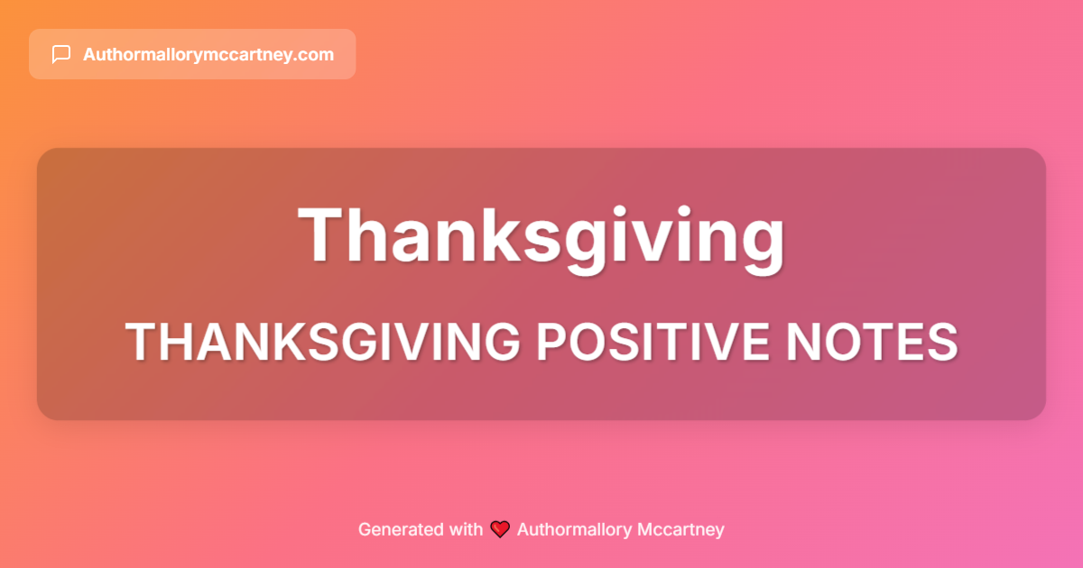 thanksgiving positive notes