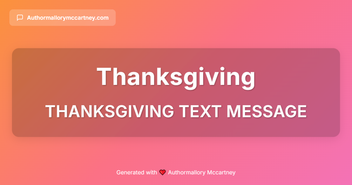 thanksgiving text message