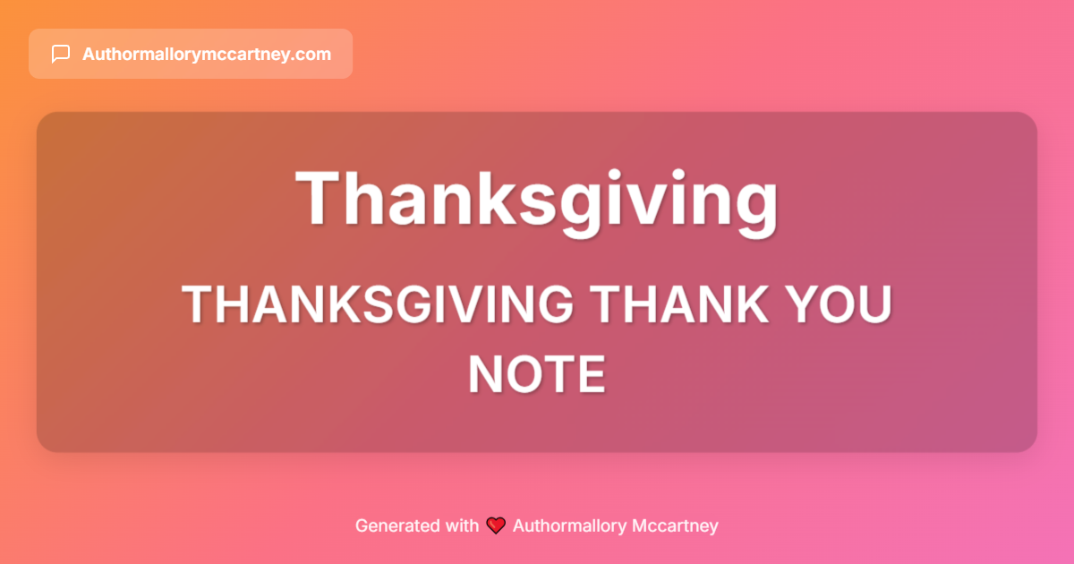thanksgiving thank you note