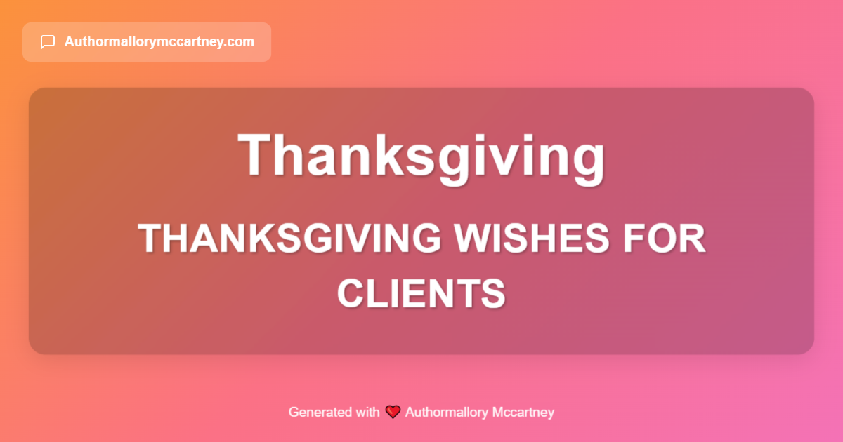 thanksgiving wishes for clients
