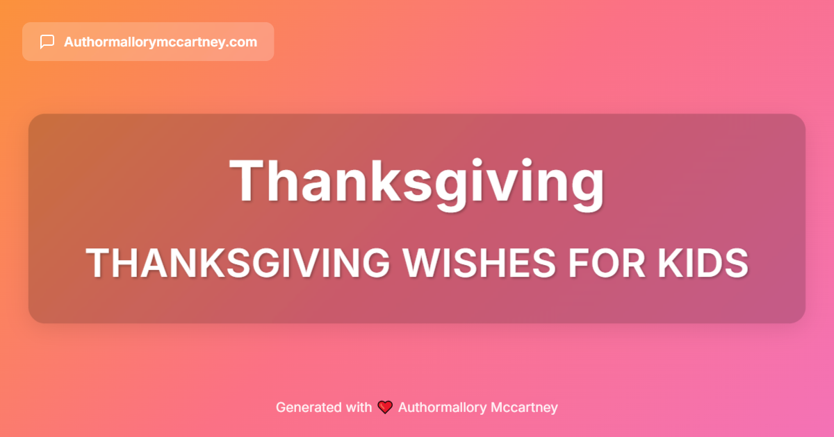 thanksgiving wishes for kids