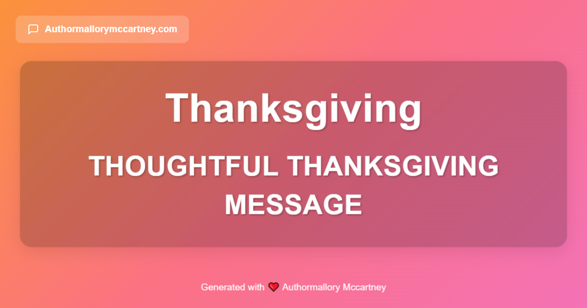 thoughtful thanksgiving message