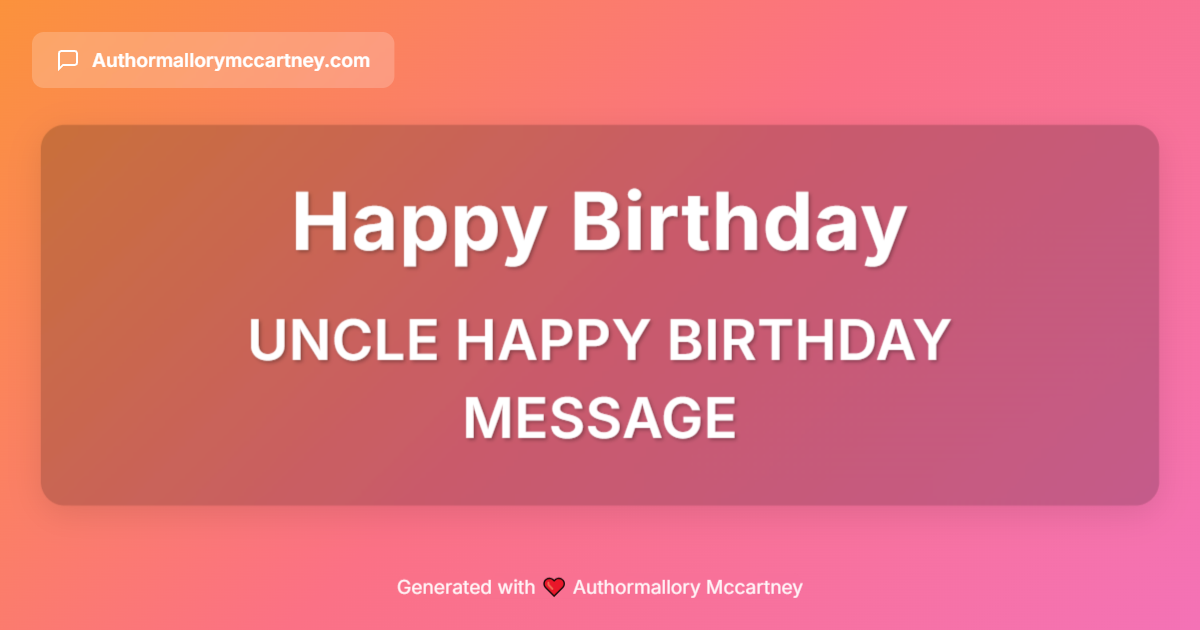 uncle happy birthday message