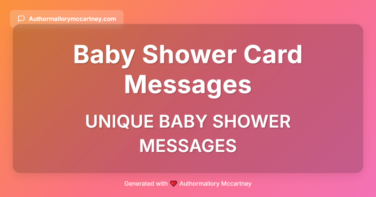 unique baby shower messages
