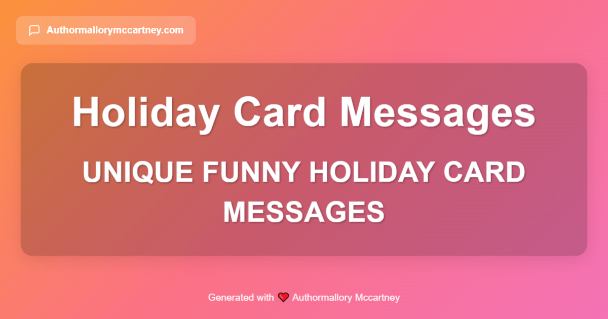 unique funny holiday card messages
