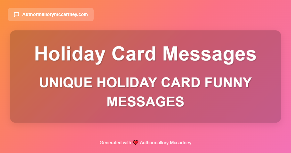 unique holiday card funny messages
