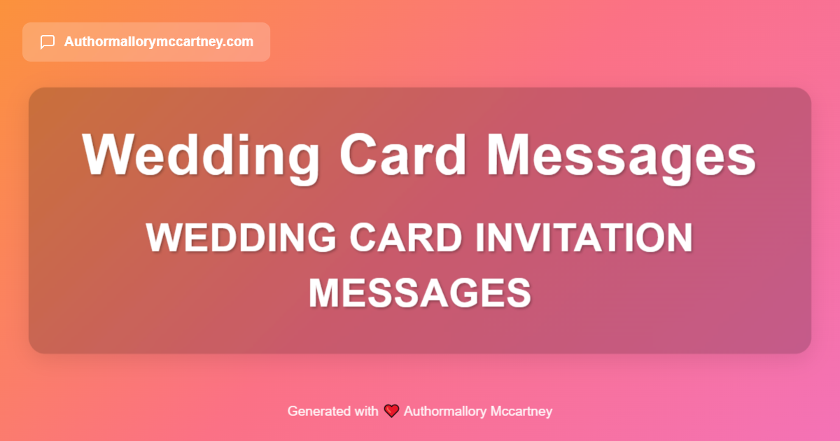 wedding card invitation messages