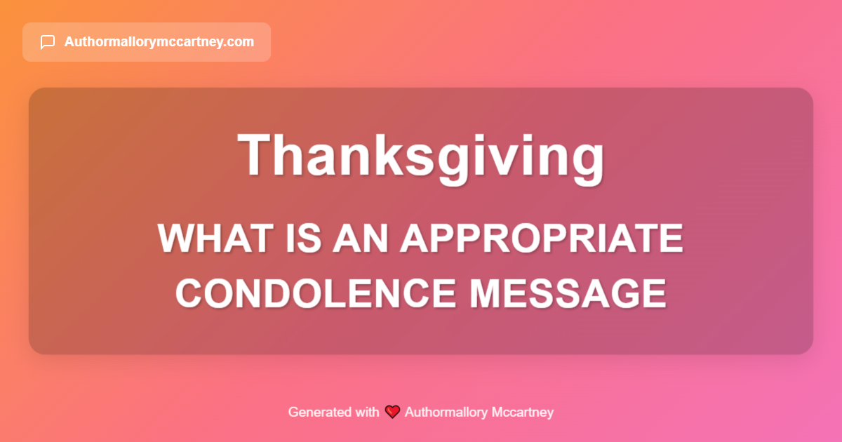 what is an appropriate condolence message