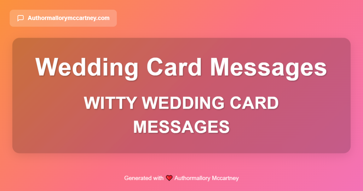 witty wedding card messages