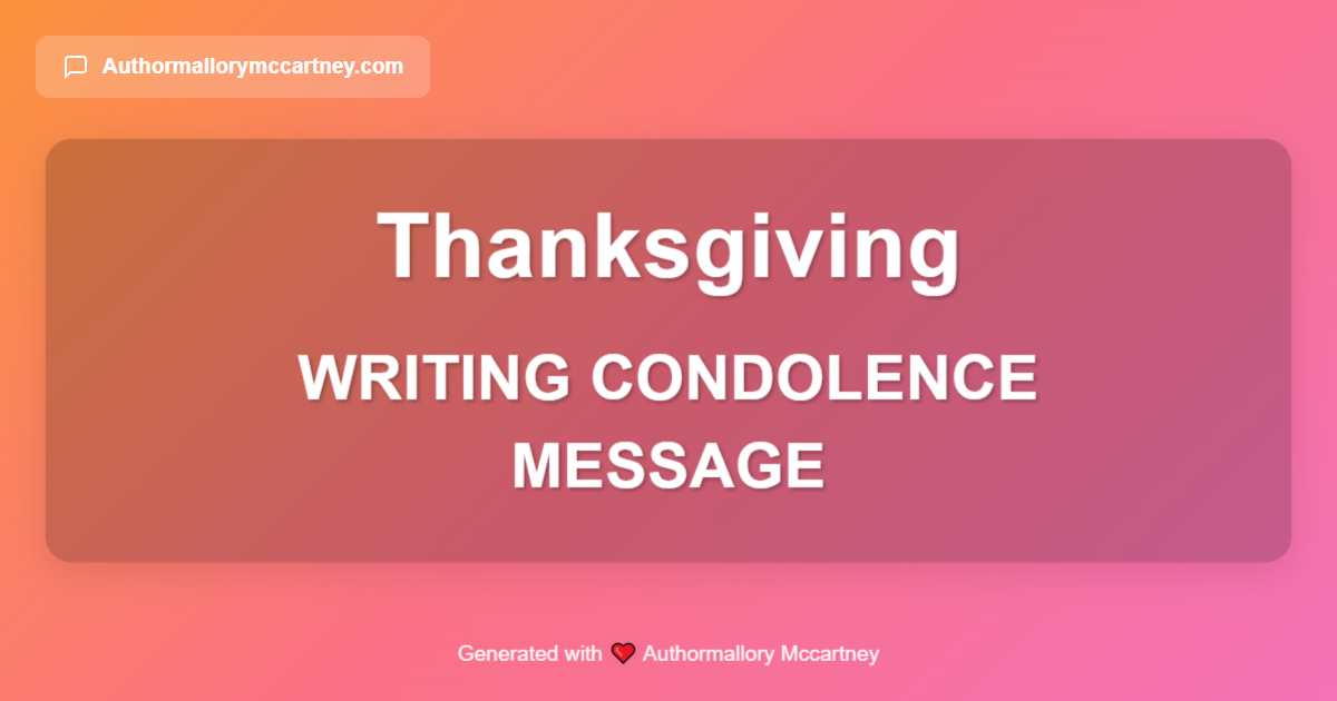 writing condolence message